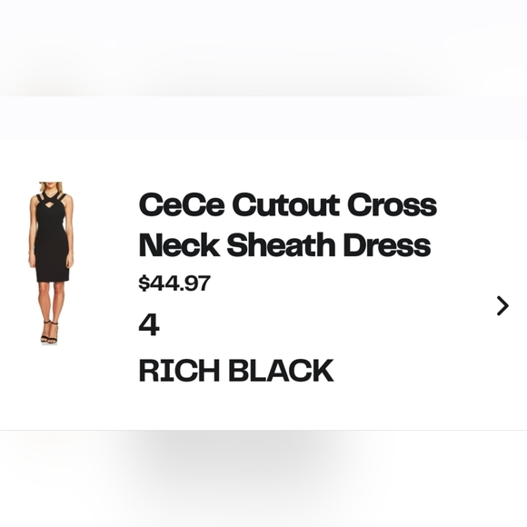 NWT Cece black strappy criss cross cut out cocktail dress size  4 - Picture 8 of 9